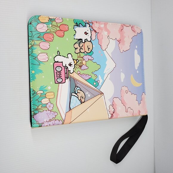 Moon Lab Studios TCG Zipper Binder Maltese Puppies Camping 20 Sleeves 9 Slots - Picture 2 of 7